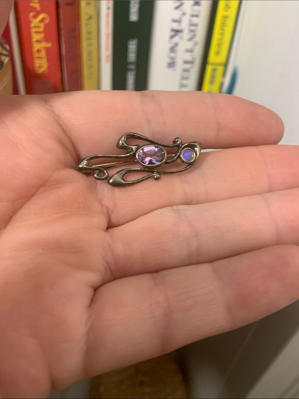 Vintage-Inspired Purple Gem Accent Pendant - Women Jewelry